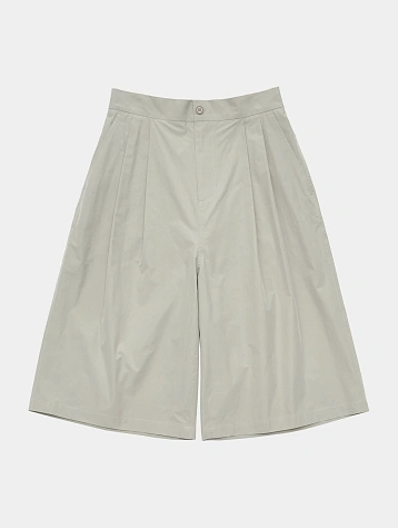 Шорты AMOMENTO Two Tuck Wide Shorts Grey Beige