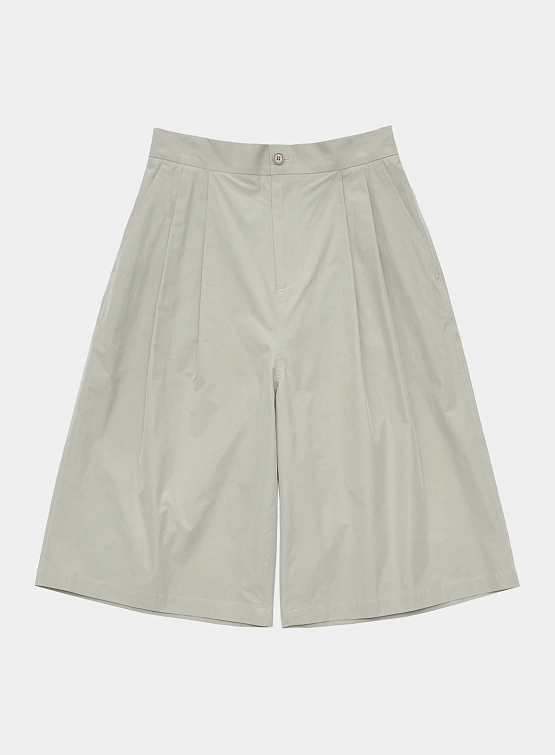 Шорты AMOMENTO Two Tuck Wide Shorts Grey Beige