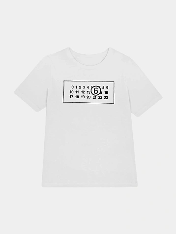 Женская футболка MM6 Numeric T-Shirt White