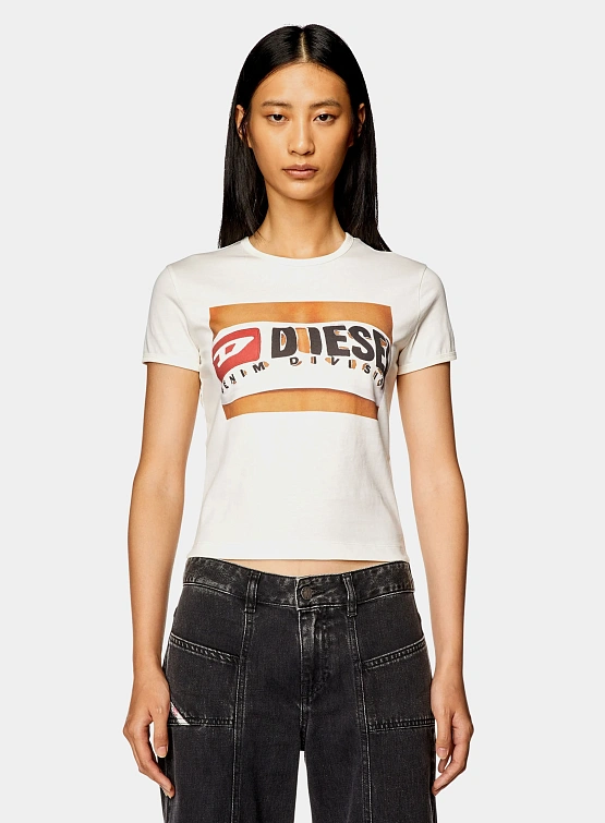 Футболка Diesel T-Unicutie-Long-N17 Maglietta Off White