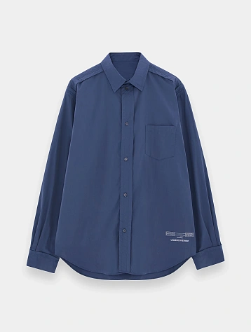 Рубашка UNDERCOVER Chambray Front Patch Gray Blue