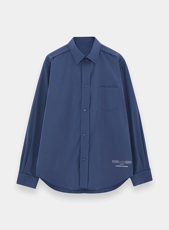 Рубашка UNDERCOVER Chambray Front Patch Gray Blue