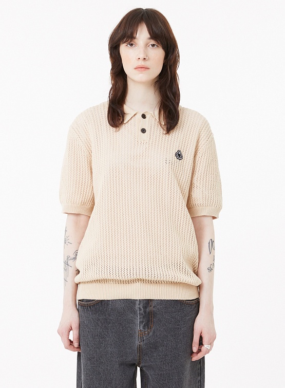 Рубашка LMC Mesh Knit Polo Shirt Ivory