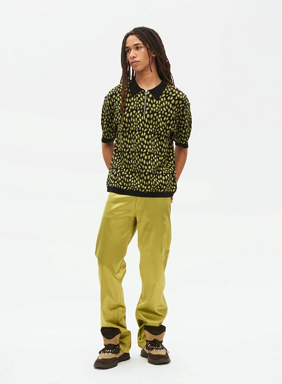 Поло Bluemarble Knit Leopard Jaquard Polo Shirt