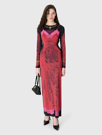 Женское платье Marine Serre Wet Nuisette Printed Red