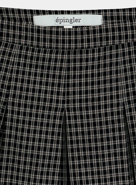 Женская юбка EPINGLER Bunnle Pleats Check Black
