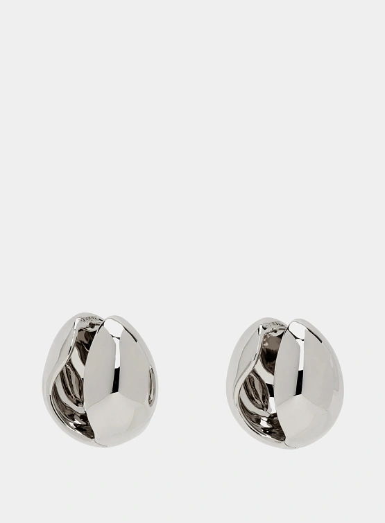 Серьги Coperni Logo Earrings Silver
