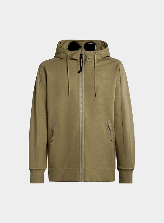 Зип-худи C.P. Company Diagonal Raised Goggle Butternut