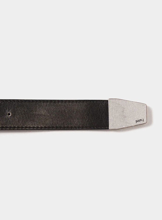 Ремень JUUN.J Leather Belt Black