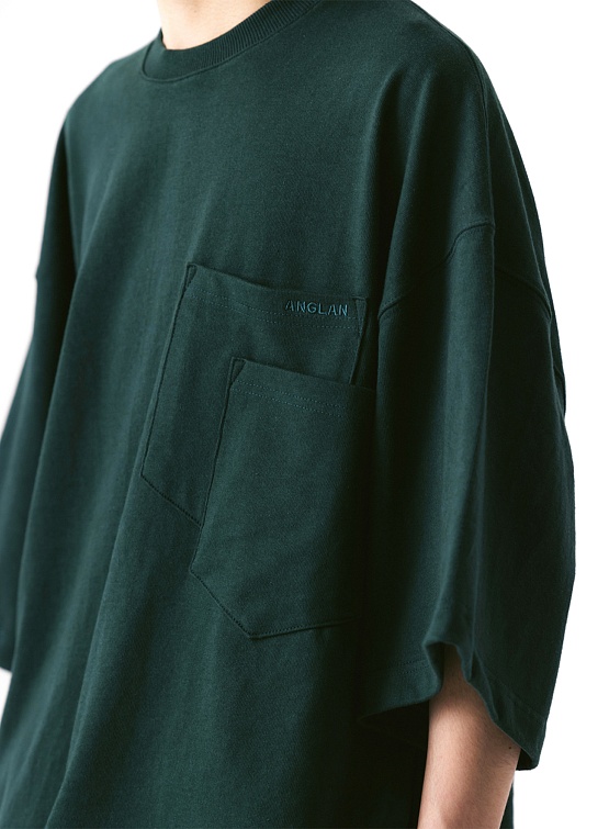 Футболка ANGLAN Double Pocket Half Tee Green