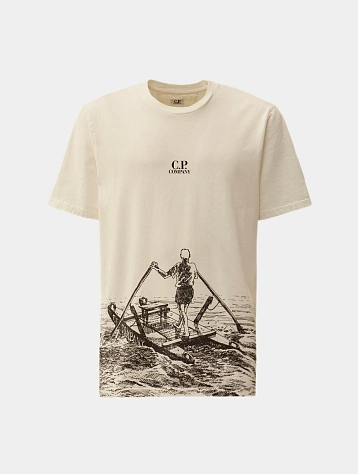 Футболка C.P. Company 24/1 Jersey Man In The Sea Gauze White