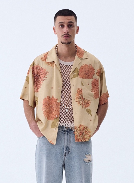 Рубашка Recto Bohemian Vintage Flower Shirt Light Beige