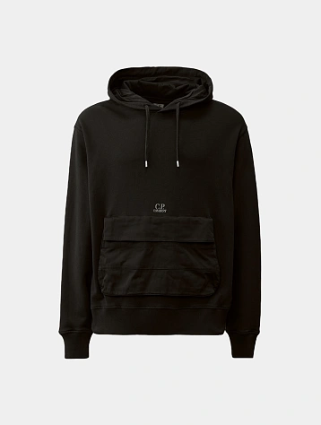 C.P. Company Reverse Zipped Hoodie Black C.P. Company Studio Slow