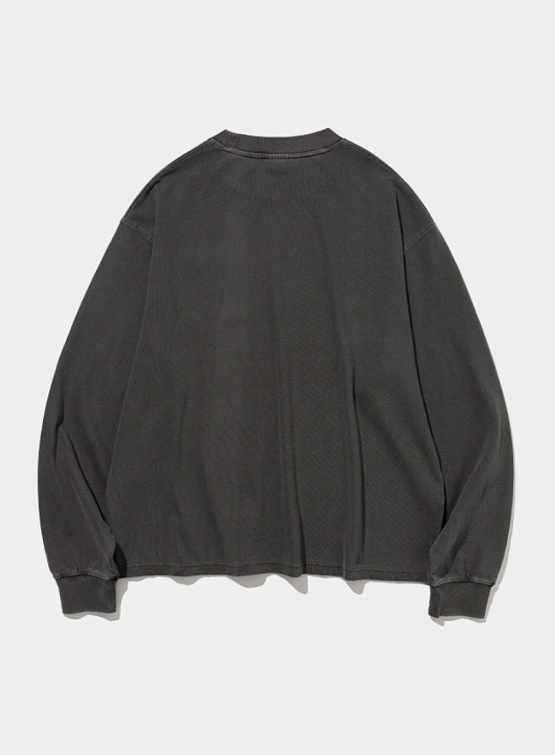 Лонгслив Uniform Bridge Dyeing Pocket L/s Tee Pigment Charcoal