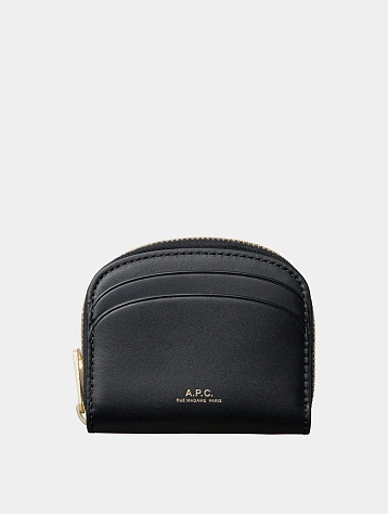 Кошелек A.P.C. Demi-Lune Mini Compact Wallet Noir