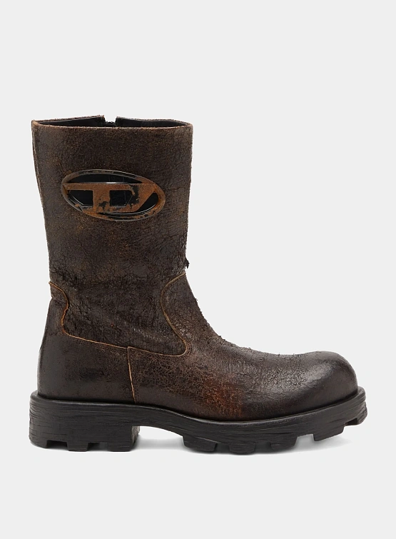 Женские сапоги Diesel D-Hammer Crackled Suede Brown