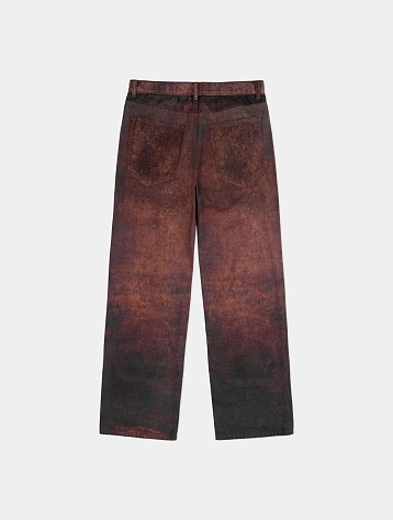 Джинсы KidSuper Printed Distressed Baggy Burnt Red