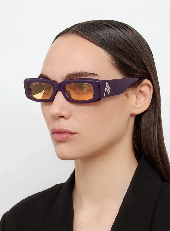 Очки THE ATTICO x Linda Farrow Mini Marfa Purple and Yellow