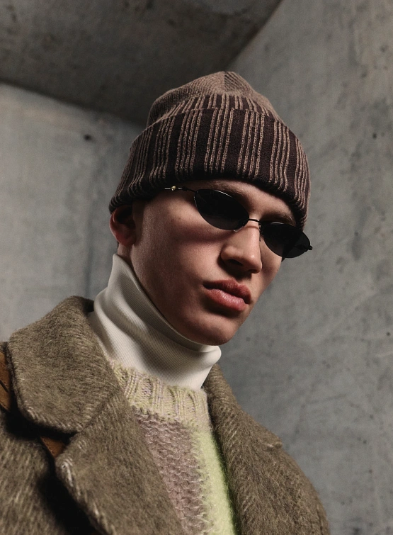 Шапка thisisneverthat Bleached Beanie Brown