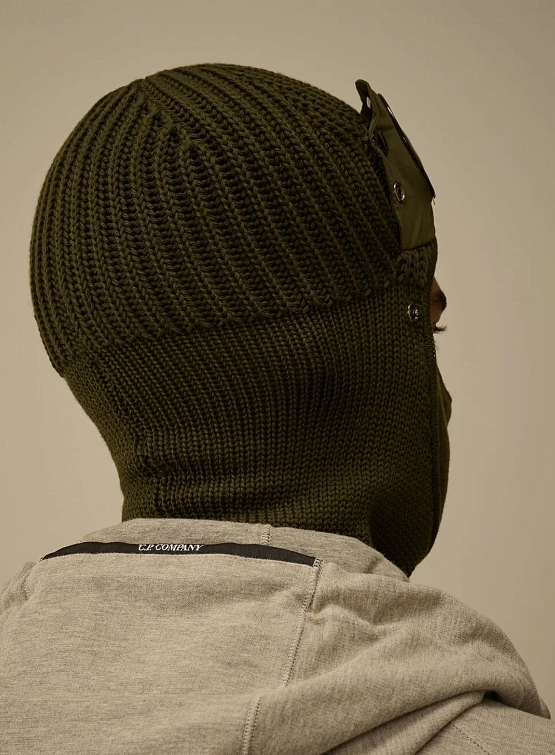 Балаклава C.P. Company Extrafine Merino Wool Goggle Ivy Green