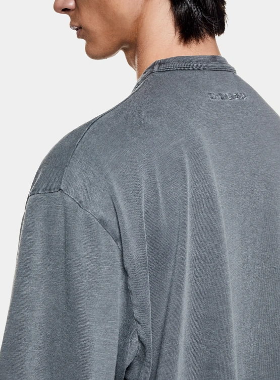 Лонгслив MKI MIYUKI ZOKU 220 Gsm Slub Pigment Black