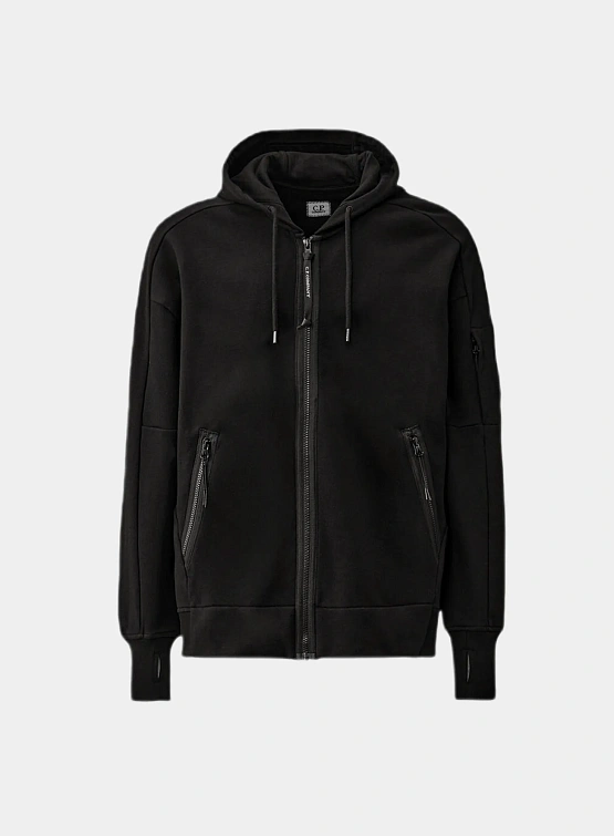 Зип-худи C.P. Company Diagonal Raised Fleece Lens Black