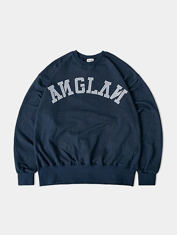 Свитшот ANGLAN Applique Big Logo Sweatshirt Deep Blue