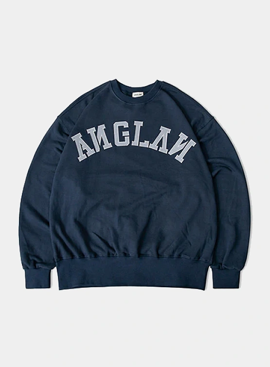 Свитшот ANGLAN Applique Big Logo Sweatshirt Deep Blue