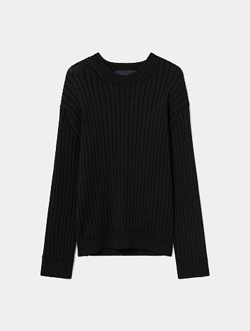 Свитер JUUN.J Vertical Rib Pattern Sweater Black