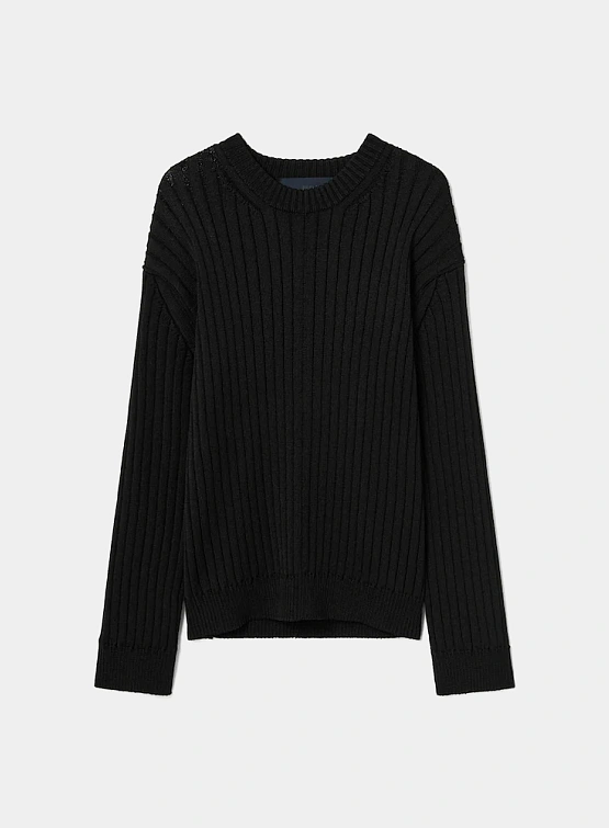 Свитер JUUN.J Vertical Rib Pattern Sweater Black