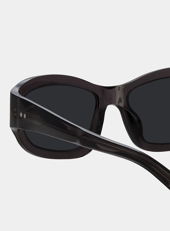 Очки Dries Van Noten x Linda Farrow Wrap Dark Brown