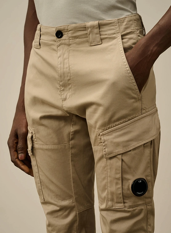 Брюки C.P. Company Stretch Sateen Cargo Lens Vintage Khaki