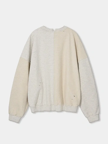 Свитшот ANGLAN Two Face Damage Logo Oatmeal