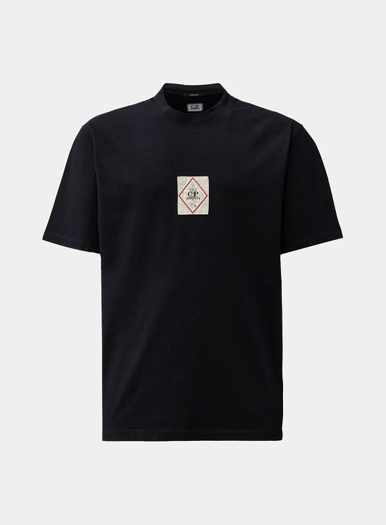 Футболка C.P. Company Indigo Jersey Logo Denim