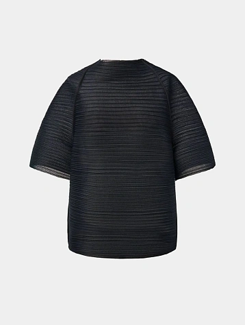 Топ AMOMENTO Pleats Raglan Top Black