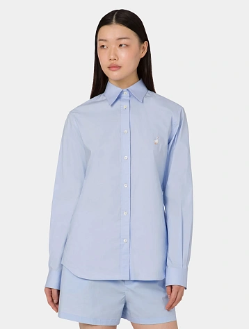 Женская рубашка MOSCHINO Goose Shirt Light Blue