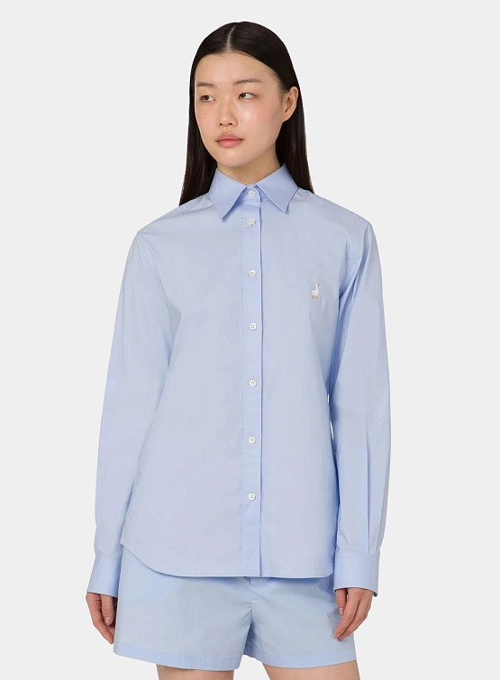 Женская рубашка MOSCHINO Goose Shirt Light Blue