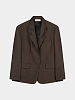 Женский Пиджак System Oversized Wool Brown
