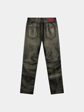 Брюки 424 Leather Five Pocket Rub Black