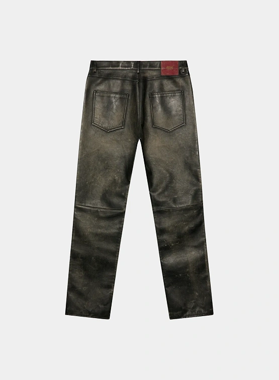 Брюки 424 Leather Five Pocket Rub Black