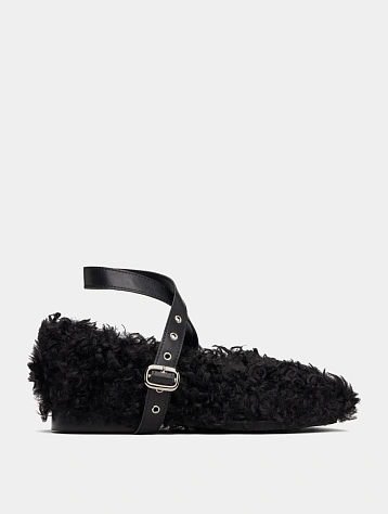 Женские балетки EPINGLER Strap Flat Black