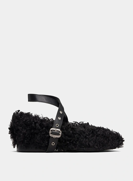 Женские балетки EPINGLER Strap Flat Black