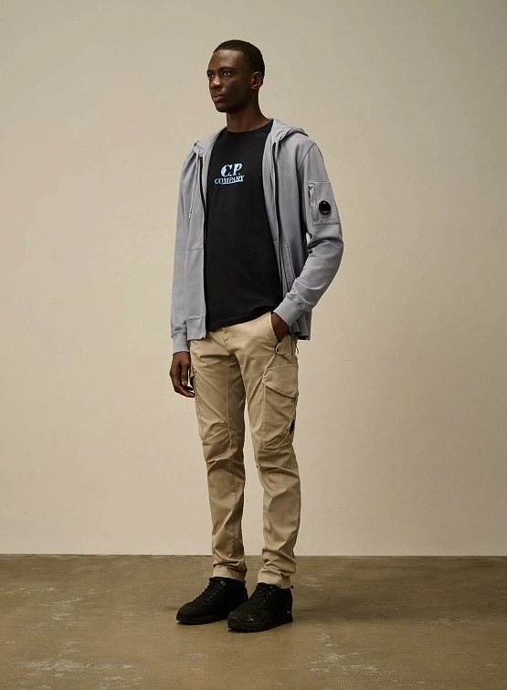 Футболка C.P. Company 30/1 Jersey Graphic Logo Total Eclipse