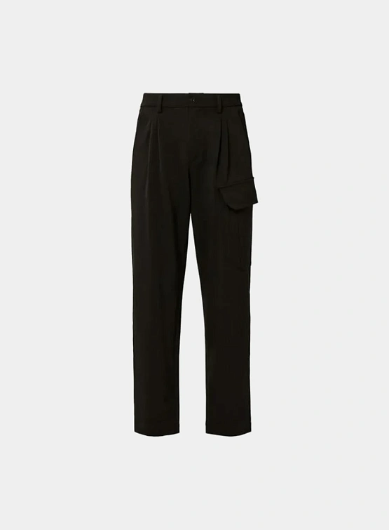 Брюки C.P. Company Wool Gabardine Loose Cargo Black