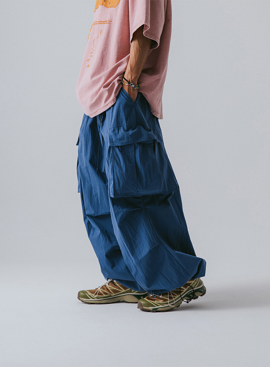 Брюки ANGLAN CN Belt Cargo Balloon Pants Blue