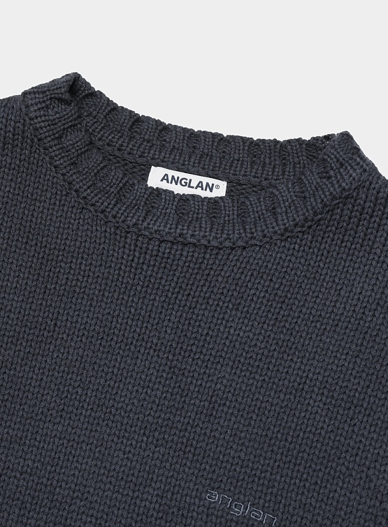 Свитер ANGLAN Round Heavy Sweater Blue Grey