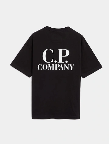 Футболка C.P. Company 30/1 Jersey Logo Printed Black