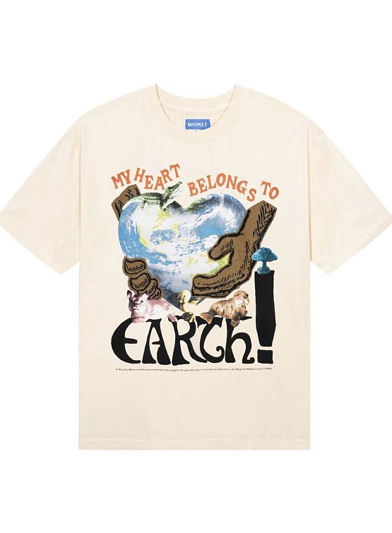 Футболка MARKET Love Nature T-Shirt Ecru