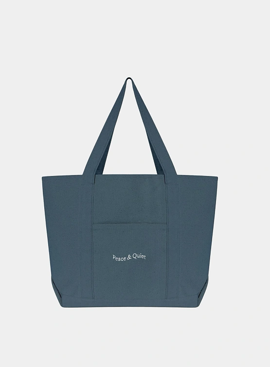 Тоут MUSEUM OF PEACE & QUIET WORDMARK BOAT TOTE Slate