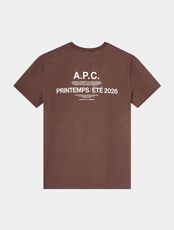 Футболка A.P.C. Manche Courte Printemps26 Brown